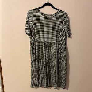 Classic Black and White Gingham Dress